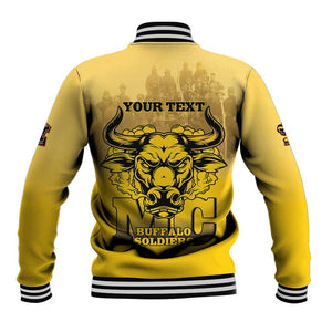 Personalized Buffalo Soldier Baseball Jacket African American Heroes - Yellow - African Pride
