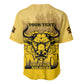 Personalized Buffalo Soldier Baseball Jersey African American Heroes - Yellow - African Pride