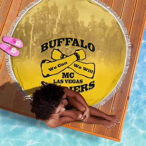 Buffalo Soldier Beach Blanket African American Heroes - Yellow - African Pride