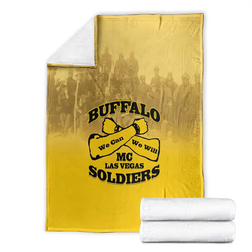 Buffalo Soldier Blanket African American Heroes - Yellow - African Pride
