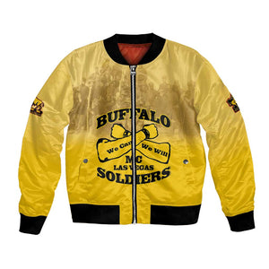 Personalized Buffalo Soldier Bomber Jacket African American Heroes - Yellow - African Pride