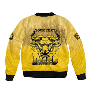 Personalized Buffalo Soldier Bomber Jacket African American Heroes - Yellow - African Pride
