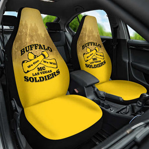 Buffalo Soldier Car Seat Cover African American Heroes - Yellow - African Pride