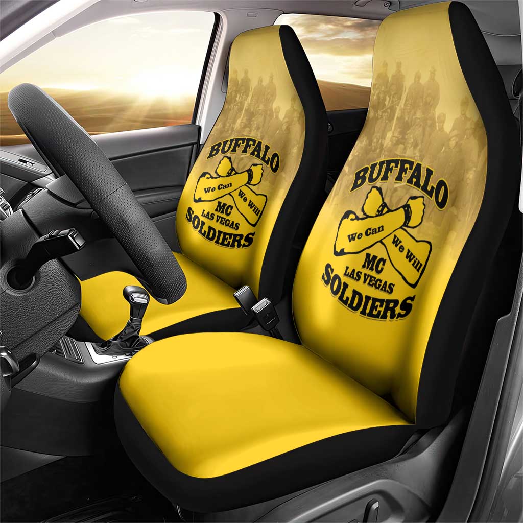 Buffalo Soldier Car Seat Cover African American Heroes - Yellow - African Pride