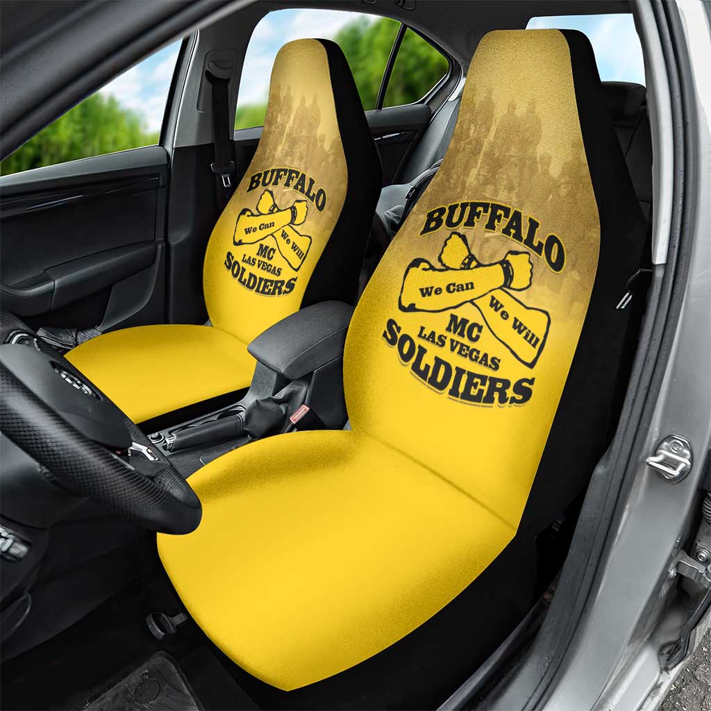 Buffalo Soldier Car Seat Cover African American Heroes - Yellow - African Pride
