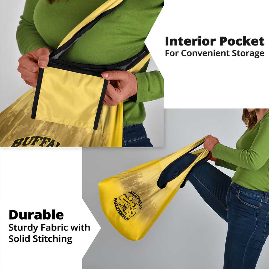 Buffalo Soldier Grocery Bag African American Heroes - Yellow - African Pride