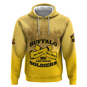 Personalized Buffalo Soldier Hoodie African American Heroes - Yellow - African Pride