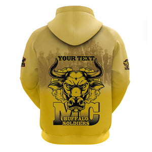 Personalized Buffalo Soldier Hoodie African American Heroes - Yellow - African Pride
