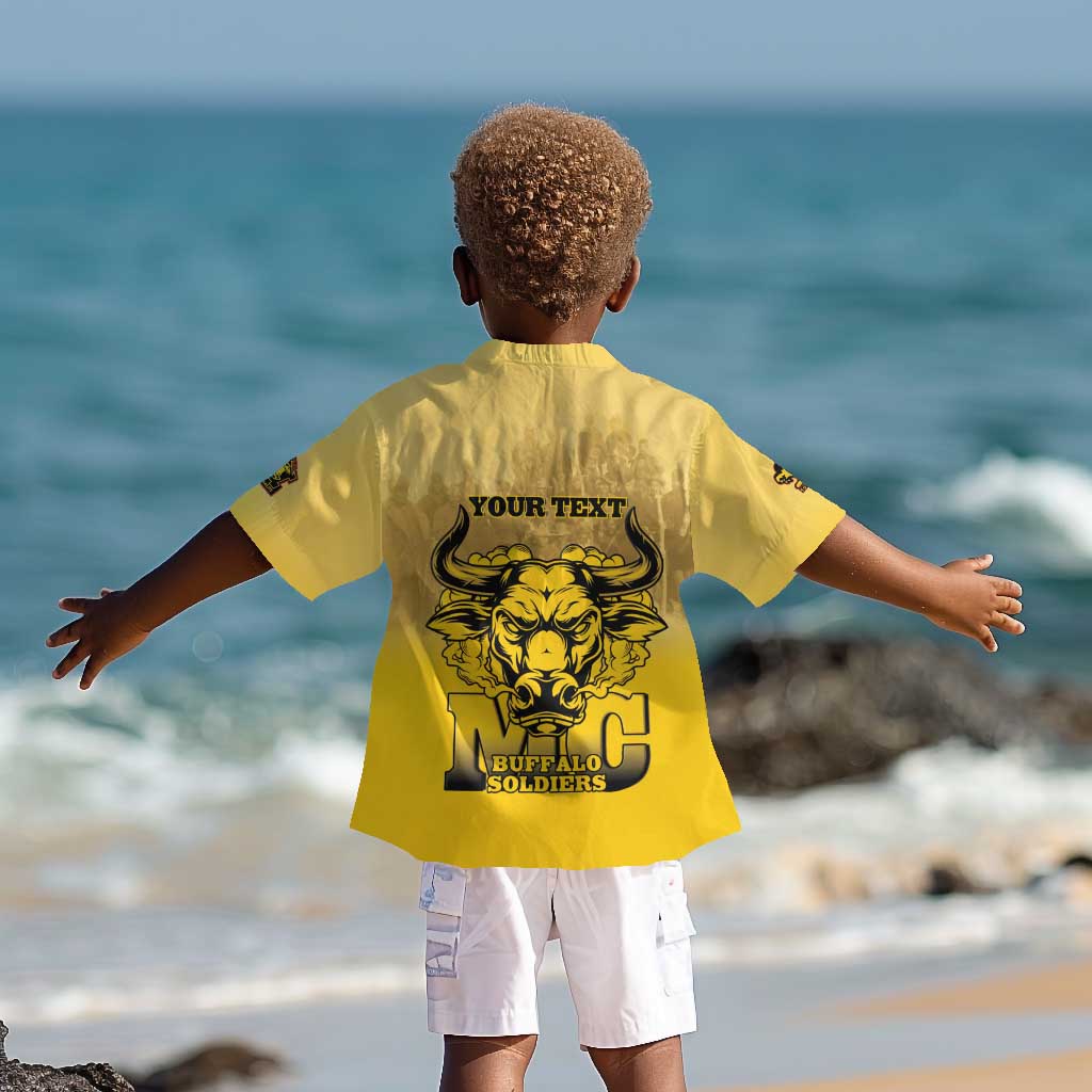 Personalized Buffalo Soldier Kid Hawaiian Shirt African American Heroes - Yellow - African Pride