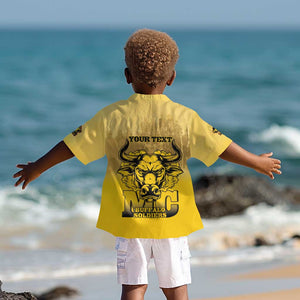 Personalized Buffalo Soldier Kid Hawaiian Shirt African American Heroes - Yellow - African Pride