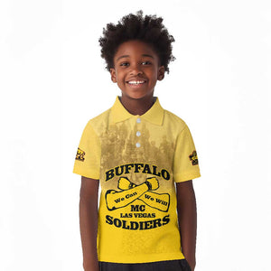 Personalized Buffalo Soldier Kid Polo Shirt African American Heroes - Yellow - African Pride