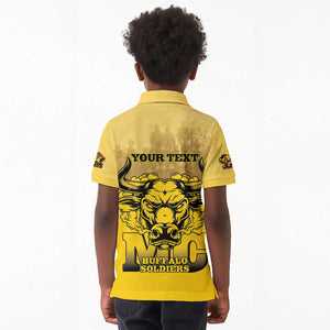 Personalized Buffalo Soldier Kid Polo Shirt African American Heroes - Yellow - African Pride