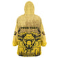 Personalized Buffalo Soldier Kid Wearable Blanket Hoodie African American Heroes - Yellow - African Pride