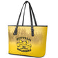 Buffalo Soldier Leather Tote Bag African American Heroes - Yellow - African Pride
