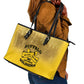 Buffalo Soldier Leather Tote Bag African American Heroes - Yellow - African Pride
