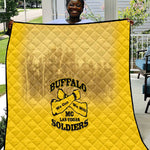 Buffalo Soldier Quilt African American Heroes - Yellow - African Pride