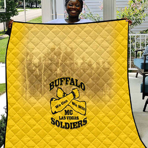 Buffalo Soldier Quilt African American Heroes - Yellow - African Pride
