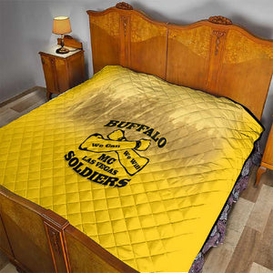 Buffalo Soldier Quilt African American Heroes - Yellow - African Pride