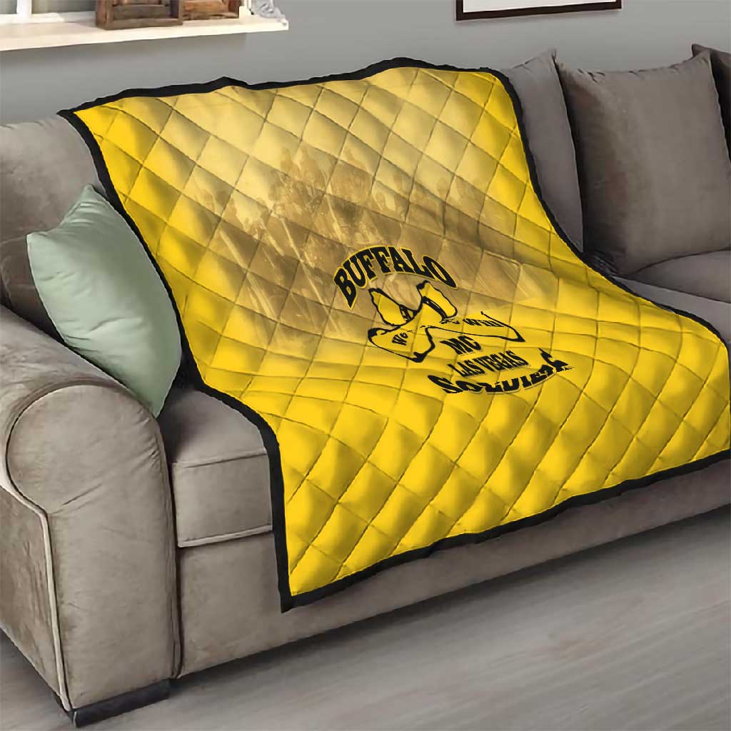 Buffalo Soldier Quilt African American Heroes - Yellow - African Pride