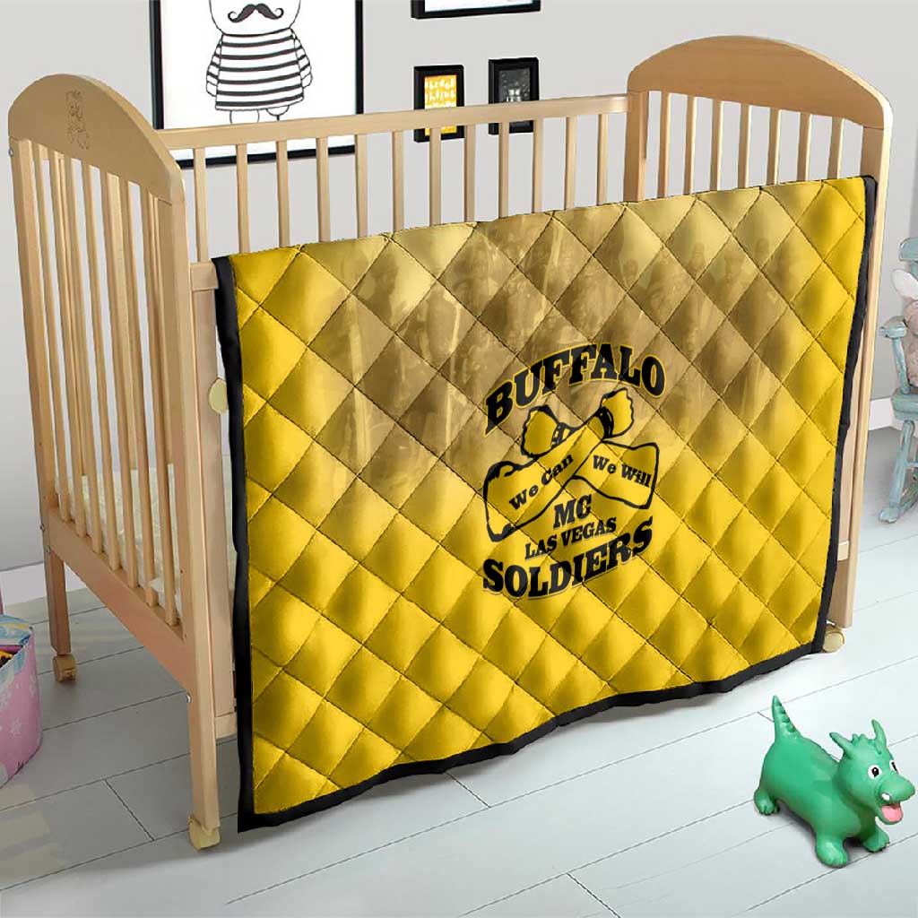 Buffalo Soldier Quilt African American Heroes - Yellow - African Pride