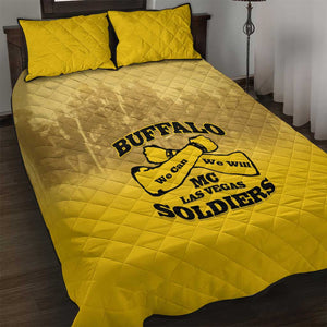 Buffalo Soldier Quilt Bed Set African American Heroes - Yellow - African Pride