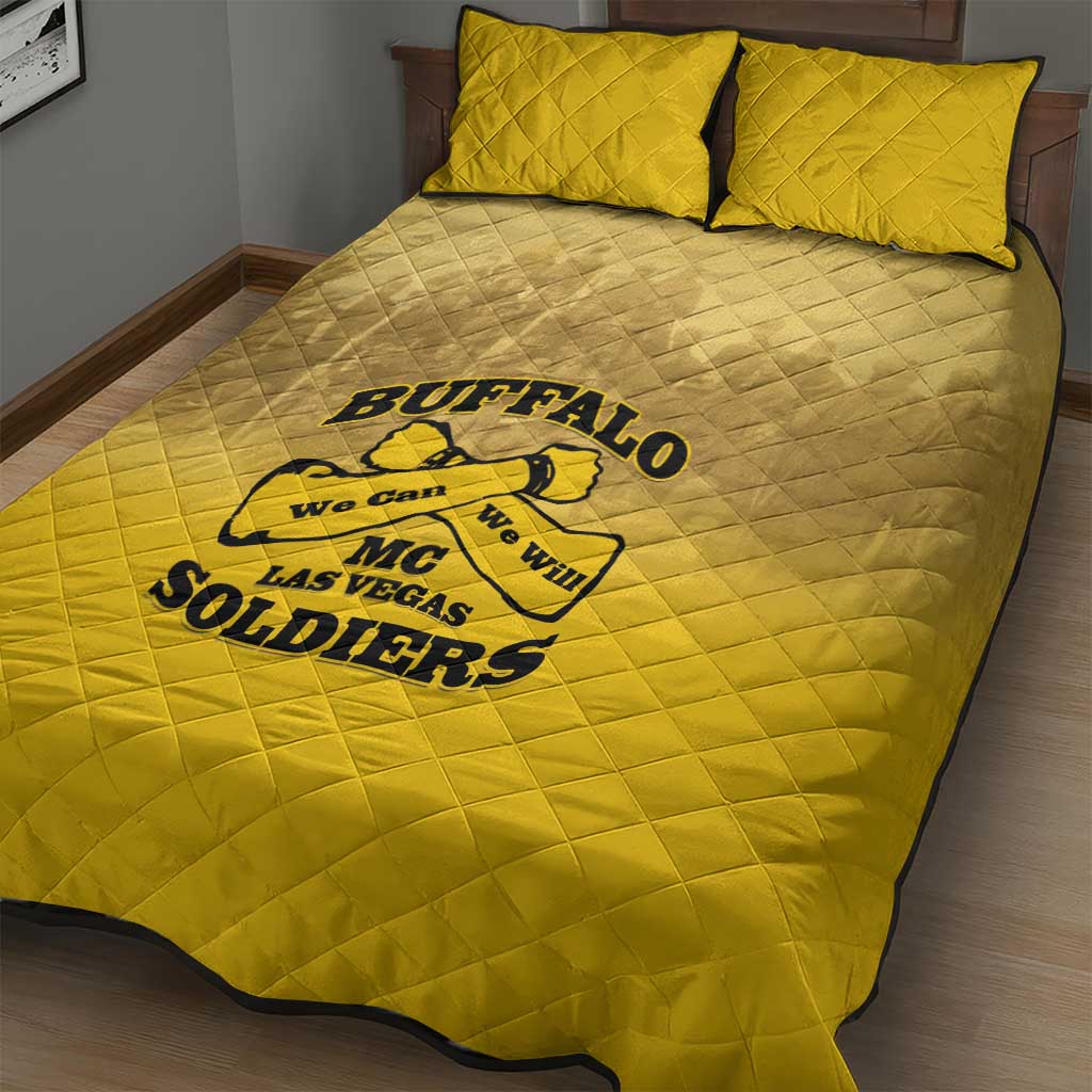 Buffalo Soldier Quilt Bed Set African American Heroes - Yellow - African Pride