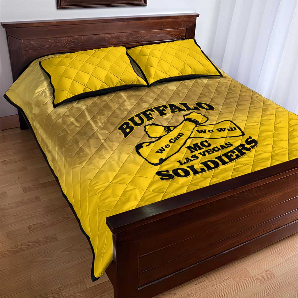 Buffalo Soldier Quilt Bed Set African American Heroes - Yellow - African Pride