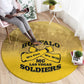 Buffalo Soldier Round Carpet African American Heroes - Yellow - African Pride