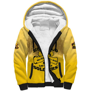 Personalized Buffalo Soldier Sherpa Hoodie African American Heroes - Yellow - African Pride