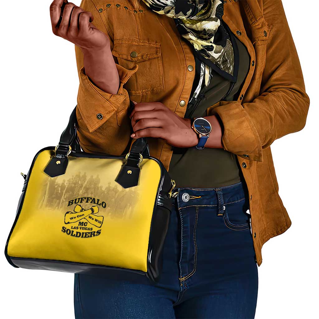 Buffalo Soldier Shoulder Handbag African American Heroes - Yellow - African Pride