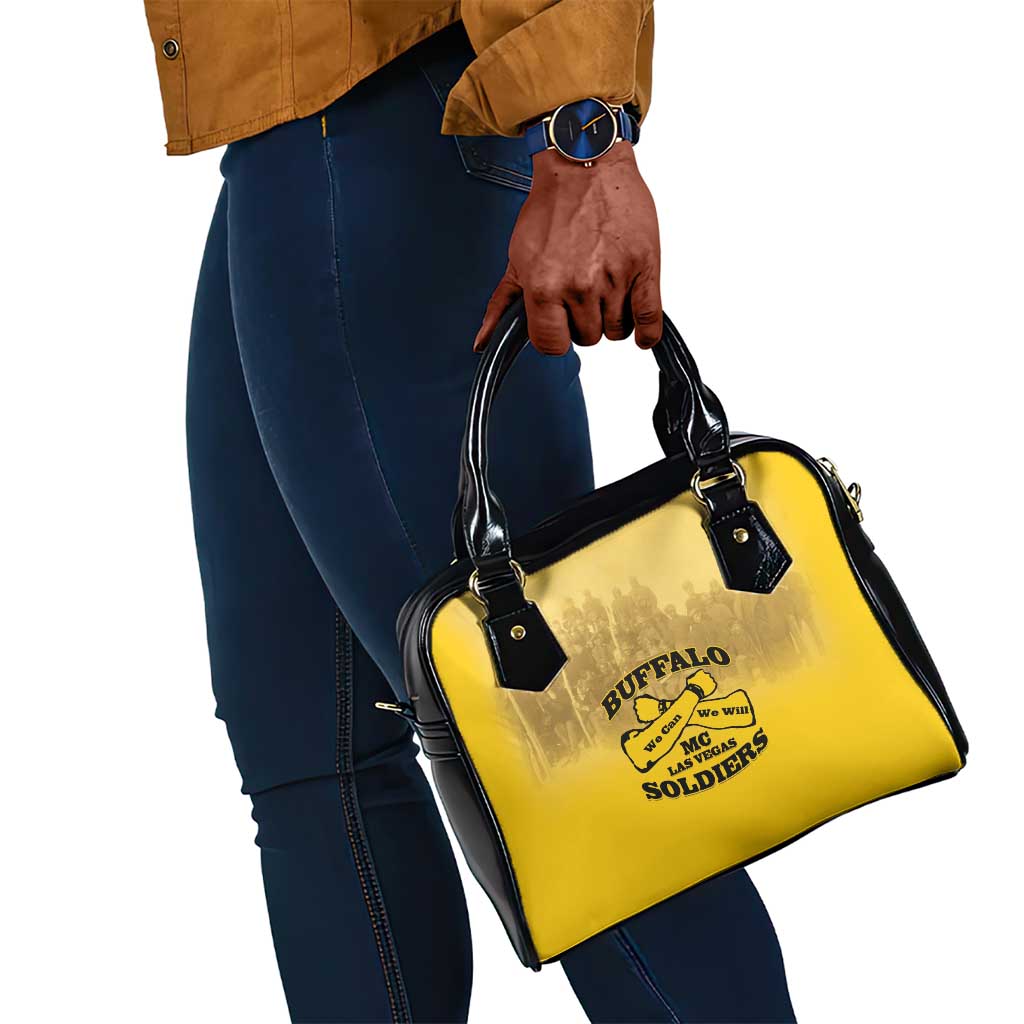 Buffalo Soldier Shoulder Handbag African American Heroes - Yellow - African Pride