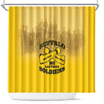 Buffalo Soldier Shower Curtain African American Heroes - Yellow - African Pride