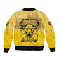Personalized Buffalo Soldier Sleeve Zip Bomber Jacket African American Heroes - Yellow - African Pride