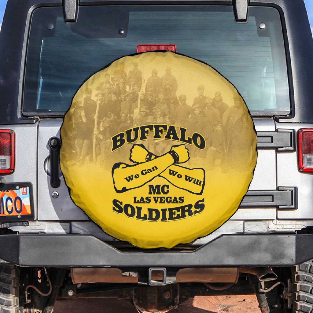Buffalo Soldier Spare Tire Cover African American Heroes - Yellow - African Pride