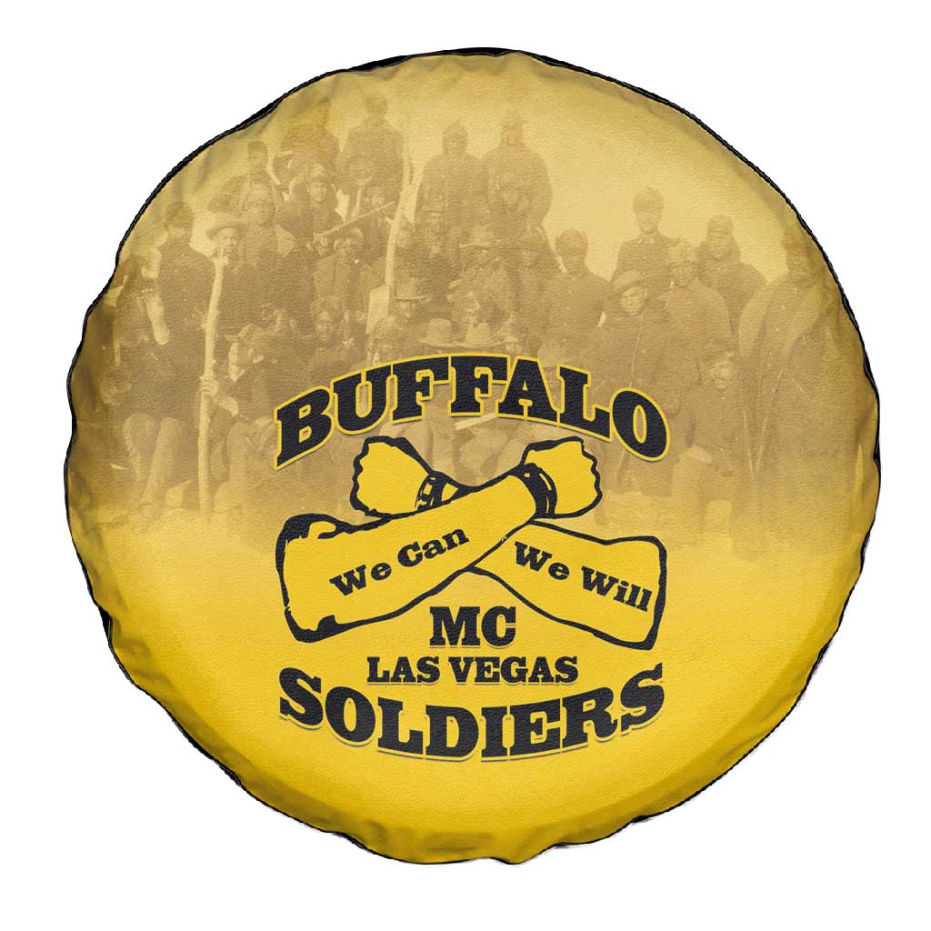 Buffalo Soldier Spare Tire Cover African American Heroes - Yellow - African Pride