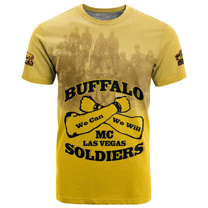 Personalized Buffalo Soldier T shirt African American Heroes - Yellow - African Pride