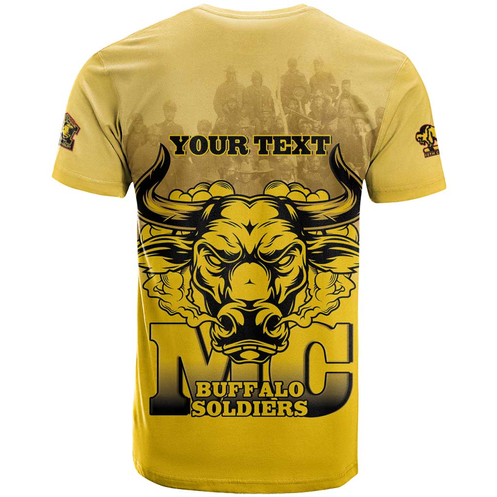 Personalized Buffalo Soldier T shirt African American Heroes - Yellow - African Pride