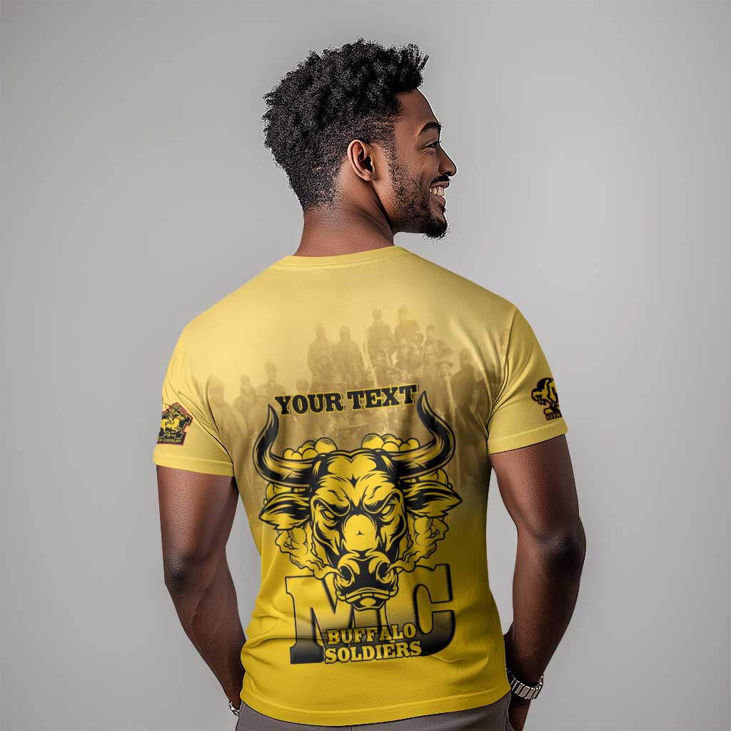 Personalized Buffalo Soldier T shirt African American Heroes - Yellow - African Pride