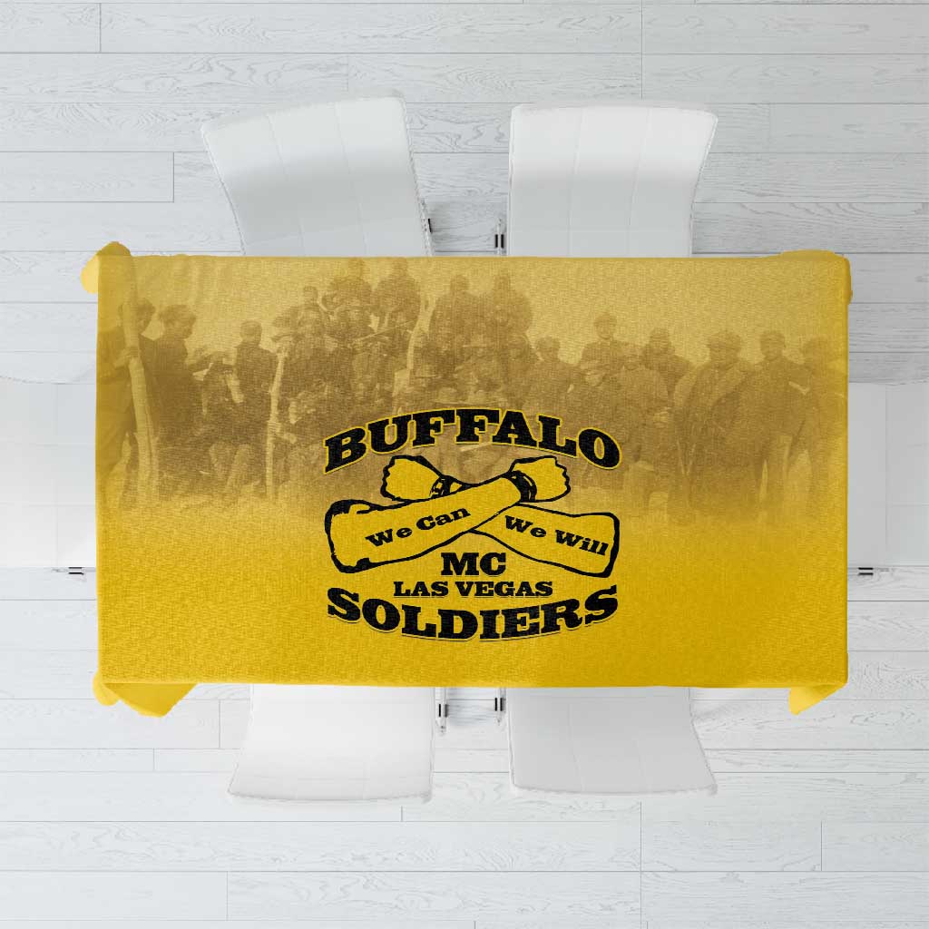 Buffalo Soldier Tablecloth African American Heroes - Yellow - African Pride