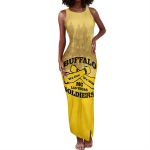 Personalized Buffalo Soldier Tank Maxi Dress African American Heroes - Yellow - African Pride