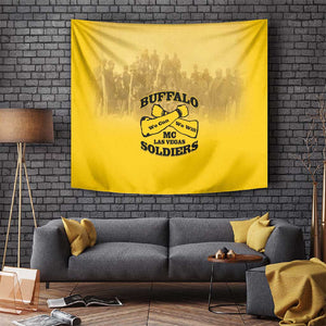 Buffalo Soldier Tapestry African American Heroes - Yellow - African Pride