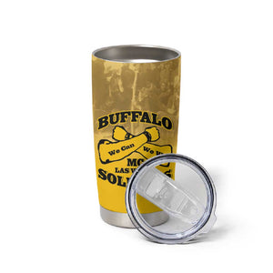 Personalized Buffalo Soldier Tumbler Cup African American Heroes - Yellow - African Pride