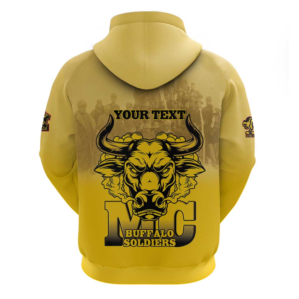 Personalized Buffalo Soldier Zip Hoodie African American Heroes - Yellow - African Pride