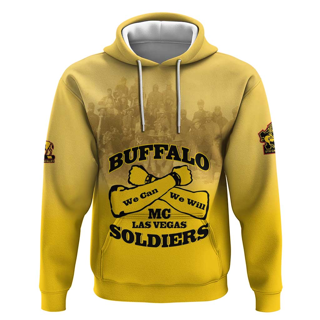Personalized Buffalo Soldier Zip Hoodie African American Heroes - Yellow - African Pride
