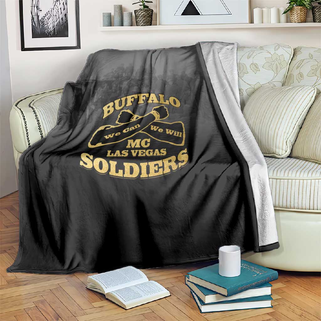 Buffalo Soldier Blanket African American Heroes - Black - African Pride