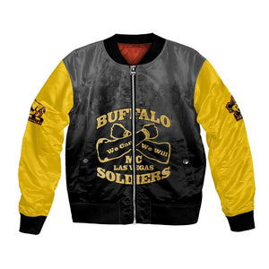 Personalized Buffalo Soldier Bomber Jacket African American Heroes - Black - African Pride