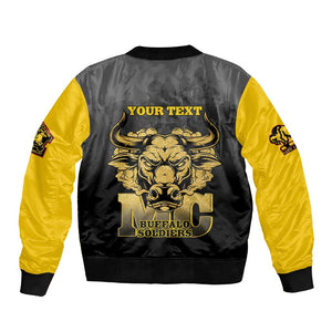 Personalized Buffalo Soldier Bomber Jacket African American Heroes - Black - African Pride