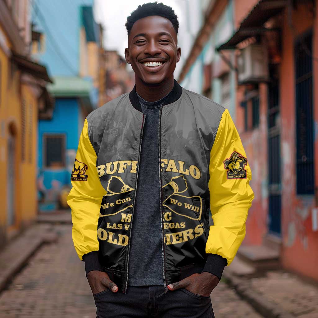 Personalized Buffalo Soldier Bomber Jacket African American Heroes - Black - African Pride