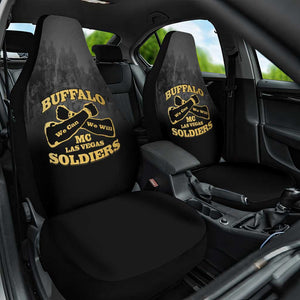 Buffalo Soldier Car Seat Cover African American Heroes - Black - African Pride