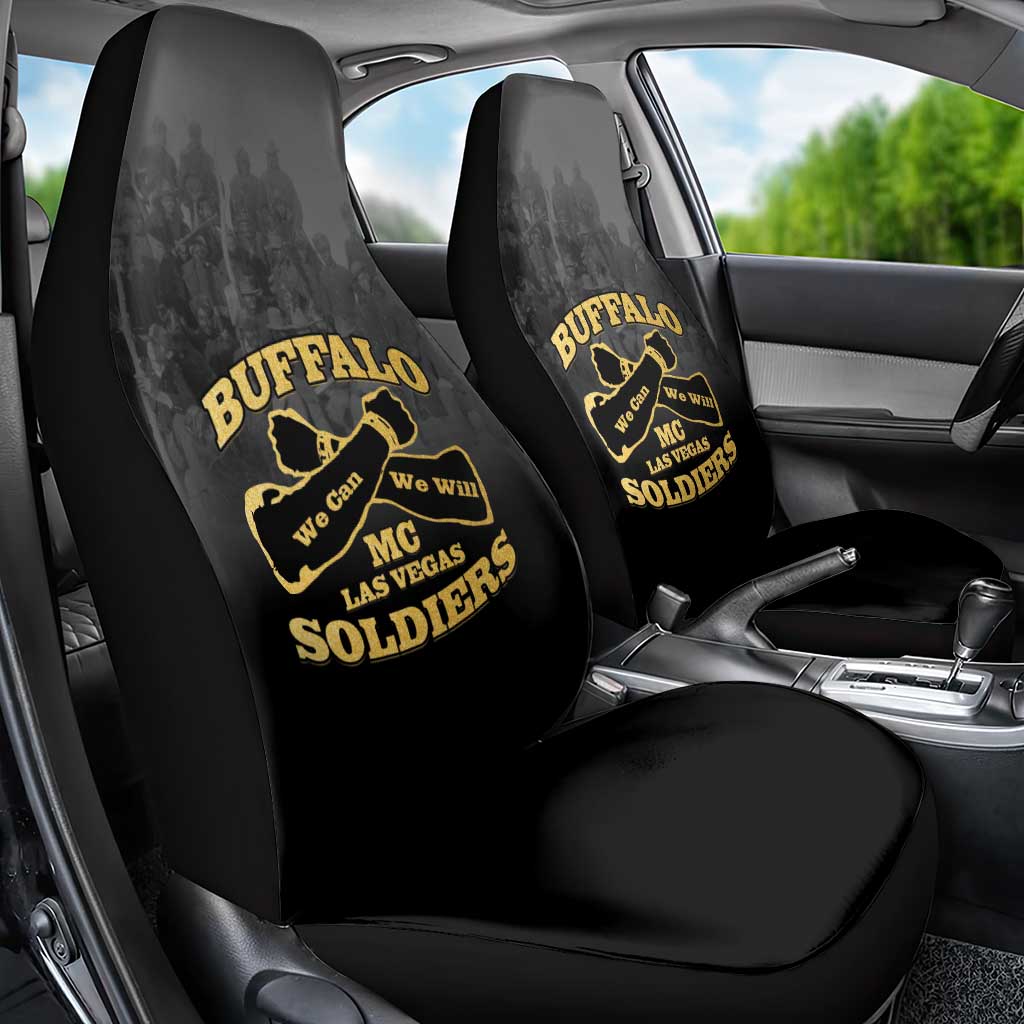 Buffalo Soldier Car Seat Cover African American Heroes - Black - African Pride